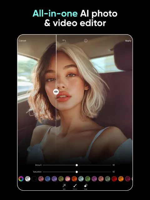Picsart AI Enhance improving image clarity and detail