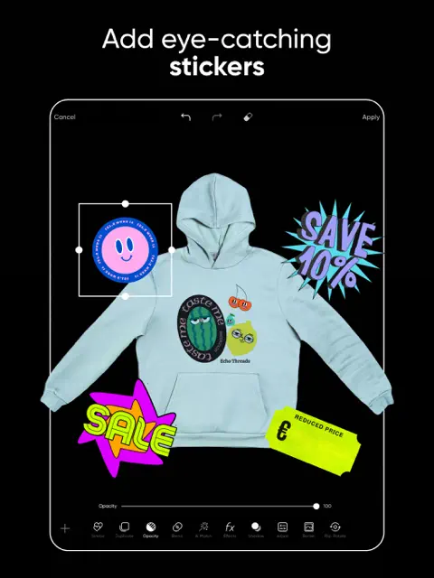 Picsart sticker maker and large sticker library interface